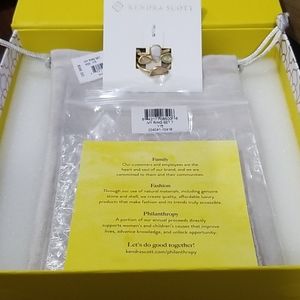 Kendra Scott Ivy Vintage Gold Ring Set of 3 White